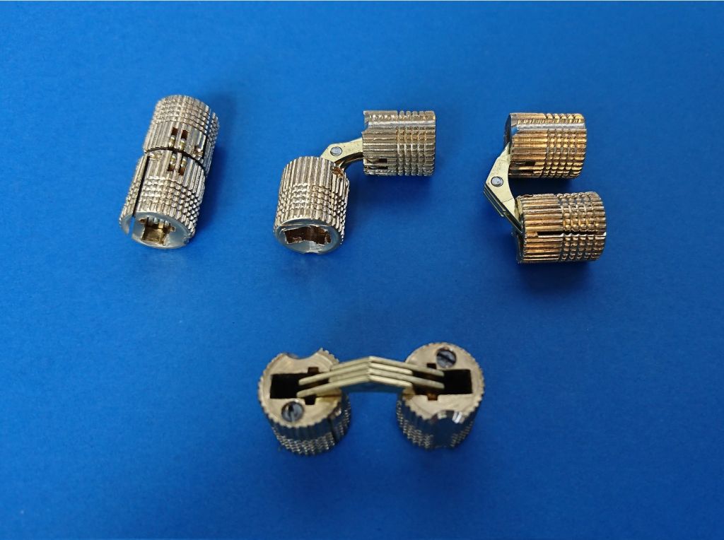 Einbohr - Zylinderscharnier für Türen und Klappen Einbohr - Zylinderscharnier für Türen und Klappen