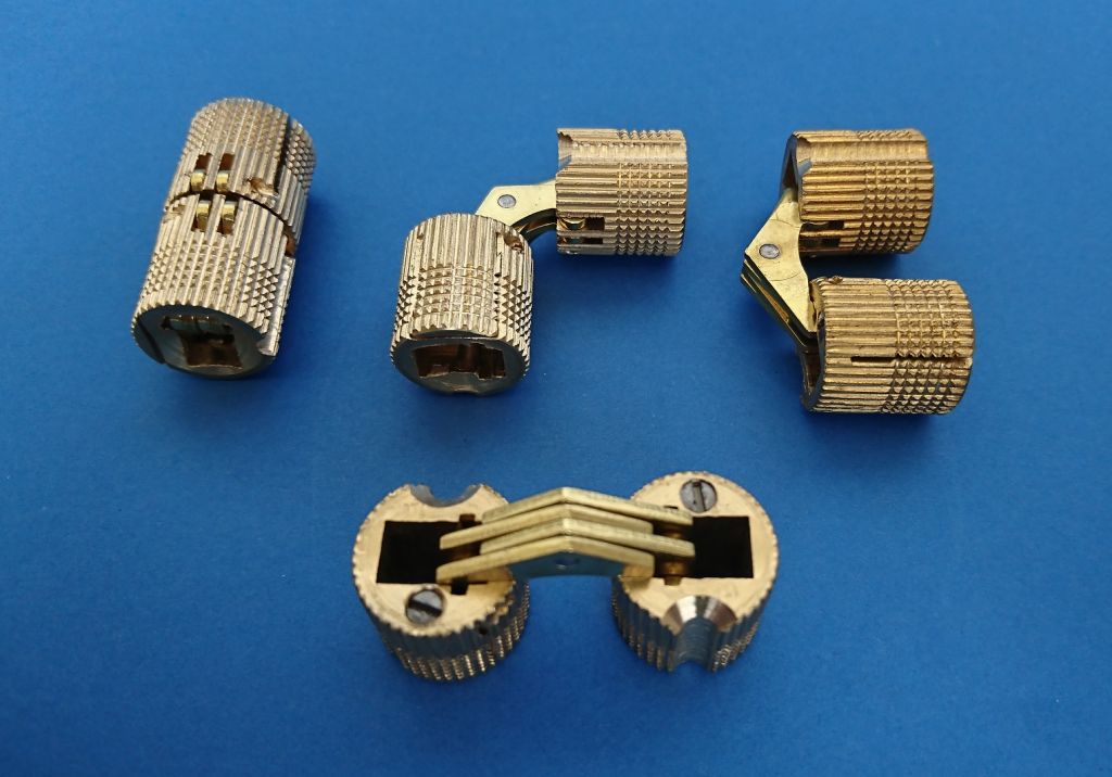 Einbohr - Zylinderscharnier für Türen und Klappen Einbohr - Zylinderscharnier für Türen und Klappen