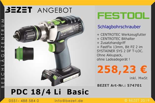 Schlagbohrschrauber PDC 18/4 Li Schlagbohrschrauber PDC 18/4 Li